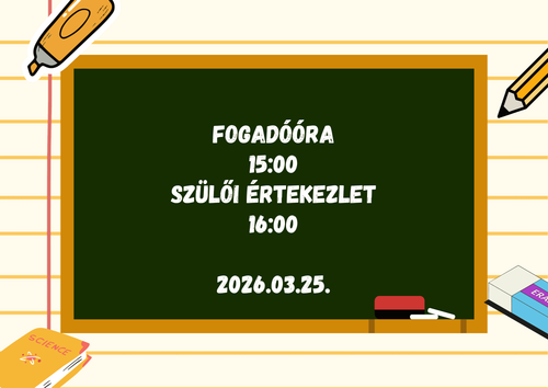 Fogadóóra és Szülői értekezlet